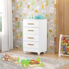 Cômoda para Quarto Infantil 4 Gavetas com Pés Lite