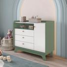 Cômoda para Quarto Infantil Bebê 3 Gavetas 1 Porta Encanto