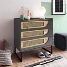 Cômoda para Quarto MDF/MDP com 3 Gavetas Apolo