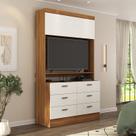 Cômoda para Quarto para Tv até 42 Polegadas Viena 1 Porta 6 Gavetas Yescasa