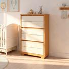 Cômoda Para Quarto Pequena 6 Gavetas 79cm Unitá A04 Cinamomo Off White - Lyam Decor