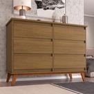Cômoda para Quarto Reforçada Organizadora Londres com 6 Gavetas - Canela