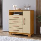 Cômoda para Quarto Sapateira 1 Porta 4 Gavetas Nicho Itapema