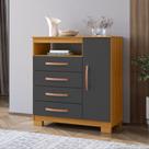 Cômoda para Quarto Sapateira 1 Porta 4 Gavetas Nicho Itapema