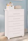 Comoda PARIS 5 gavetas BRANCA