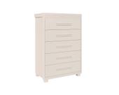 Cômoda Paris 5 Gavetas Mdf Com Pés De Madeira Camas Fenix