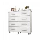 Cômoda Paris 8 Gavetas Branco Lanza Cômoda Paris 8 Gavetas Branco Lanza