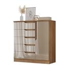 Comoda Paris Quarto Com 5 Gavetas e 1 Porta