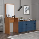 Cômoda Penteadeira 6 Gavetas com Espelho 209cm Porto Politorno Móveis