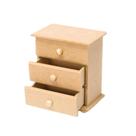 Cômoda pequena porta objetos jóias bijuterias 3 gavetas mdf cru