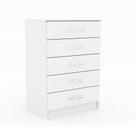 Cômoda Perséfone 5 Gavetas Evidência Branco