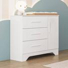 Comoda popy retro 1 porta lisa plus branco brilho - moveis peroba