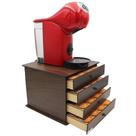 Cômoda Porta Máquina Cápsulas Café Dolce Gusto 4 Gavetas MDF Organizadora Cantinho do Café