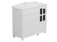 Cômoda Provençal Moveis Peroba Elo 04 gavetas 01 porta MDF