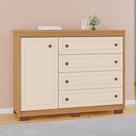 Cômoda Provenza 100 MDF 1 Porta 4 Gavetas