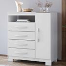 Cômoda Quarto 4 Gaveteiros Organizador Porta Multiuso Branco Cômoda Quarto 4 Gaveteiros Organizador Porta Multiuso Branco