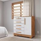 Cômoda Quarto 5 Gavetas 1 Porta com Chave 2 Divisórias Cômoda Quarto 5 Gavetas 1 Porta com Chave 2 Divisórias