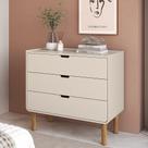 Cômoda Quarto 90cm 3 Gavetas Pé Madeira Luara Off White A10 - Mpozenato Cômoda Quarto 90cm 3 Gavetas Pé Madeira Luara Off White A10 - Mpozenato