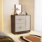 Cômoda Quarto 95cm Com Espelho 1 Porta Kenia V01 - D'rossi Cor Imbuia E Fendi