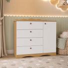 Cômoda Quarto Bebê Infantil 04 Gavetas 01 Porta 100 MDF