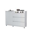 Cômoda Quarto Gaveteiro Organizadora Multiuso 3 Gavetas e 1 Porta Sky Primus - Branco Cômoda Quarto Gaveteiro Organizadora Multiuso 3 Gavetas e 1 Porta Sky Primus - Branco