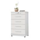 Cômoda Quarto Gaveteiro Retrô Multiuso 5 Gavetas Emas Primus - Branco