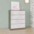Cômoda Quarto Infantil 65cm 4 Gavetas Lola H02 - D Rossi