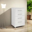 Cômoda Quarto Multiuso Compacta 4 Gavetas - Branco