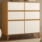 Cômoda Quarto Sapateira 120cm 4 Gavetas 2 Portas Dalia Cinamomo/Offa02 - Mpozenato