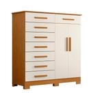 Cômoda Quarto Verona com 8 Gavetas e 2 Portas com Cabideiro