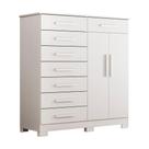 Cômoda Quarto Verona com 8 Gavetas e 2 Portas com Cabideiro Cômoda Quarto Verona com 8 Gavetas e 2 Portas com Cabideiro