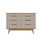 Cômoda Quarto Vicenza 8 Gavetas Com Pés