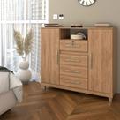 Cômoda Reducio 2 Portas 4 Gavetas Mel - Panorama Móveis