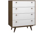 Comoda Retro 35 Plus Rustik Carvalho/Branco - Olivar Móveis