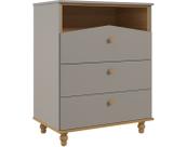 Cômoda Retro Permobili Casinha Mimo 03 gavetas MDF