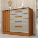 Cômoda Ripada 4 Gavetas 1 Porta Guarani Tcil Cômoda Ripada 4 Gavetas 1 Porta Guarani Tcil