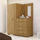 Cômoda Roupeiro 2 Portas 4 Gavetas Cristal