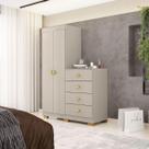 Cômoda Roupeiro Cristal 2 Portas 4 Gavetas Fendi Multiuso Com 7 Nichos Cômoda Roupeiro Cristal 2 Portas 4 Gavetas Fendi Multiuso Com 7 Nichos