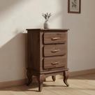 Cômoda Rústica Pequena Retro 3 Gavetas Pés Luís XV