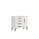 Cômoda Sap. 1Pt/4Gav Q Encanto Retrô Branco 3825 - Qmovi