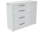 Cômoda Sapateira 1 Porta 4 Gavetas Branco Palacius Caemmun