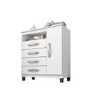 Cômoda Sapateira 1 Porta 4 Gavetas Dijon - ÉdeCasaMóveis
