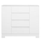 Cômoda Sapateira 2 Portas 4 Gavetas Ena Branco/Quadriflex