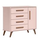 Cômoda Sapateira 3825 Retrô Rosa - Qmovi