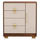 Comoda Sapateira 4 Gavetas 1 Porta 93 Cm 20033 Imbuia Fendi Vlr