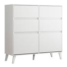 Cômoda Sapateira 4 Gavetas 2 Portas Kansas Branco
