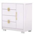 Cômoda Sapateira 4 Gavetas Clarabella Branco/camarim