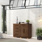 Cômoda Sapateira 5 Gavetas 2 Portas 122 Cm Siri 20019 Vlr Imbuia