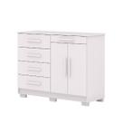 Cômoda Sapateira 5 Gavetas 2 Portas Sirius Branco - Vila Rica