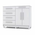 Cômoda Sapateira 5 Gavetas e 2 Portas Sirius 2001913 Branco Vila Rica